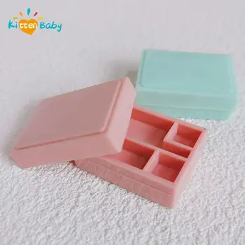 1:12 Lėlių namelio modeliavimas Miniatiūrinė Bento dėžutė Maisto užkandis Vaisių konteineris Pietų dėžutės modelis 