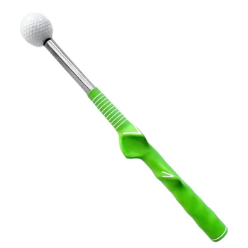 1 gabalas golfo sūpynių treniruočių lazda teleskopinis sūpynių treniruoklis pagalbinis įrankis golfo laikysenos korektorius mankštos reikmenys žalia