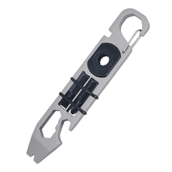 1 gabalas integruotas daugiafunkcinis reketinis laužtuvas kombinuotas įrankis sidabrinis ir juodas nešiojamas įrankio veržliarakčio atsuktuvas
