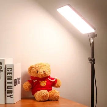 10 LED vaizdo šviesoje Pritemdoma plokščiaekranė užpildymo lempa su trikojo fotografijos apšvietimo skydeliu tiesioginiam srautui fotostudijos šviesa