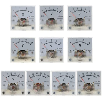 10 tipų voltmetras nuolatinės srovės kvadratiniam analoginiam adatų skydelio matuokliui