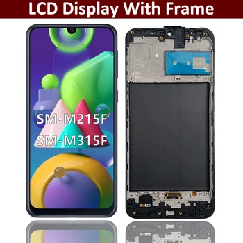 100% Išbandytas ekranas, skirtas Samsung M21 M215 M215F M31 M315 M315F LCD ekranas Jutiklinio ekrano skaitmeninimo priemonė su rėmeliu
