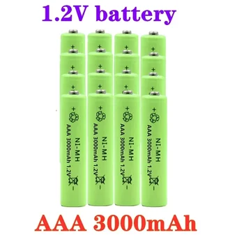100% Nauja 1.2v NIMH AAA baterija 3000mah Įkraunamos ni-mh baterijos baterija įkraunama nuotolinio valdymo žaislui
