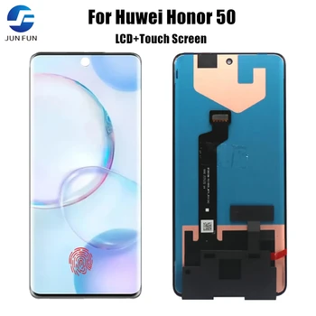 100% originalas Huawei Honor 50 NTH-AN00 NTH-NX9 LCD ekranas Jutiklinio ekrano skaitmeninimo priemonės surinkimas Honor50 su rėmeliu
