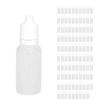 100PCS 15ml tuščių plastikinių suspaudžiamų lašintuvų buteliukų akių skysčio lašintuvo pakartotinai užpildomi buteliai