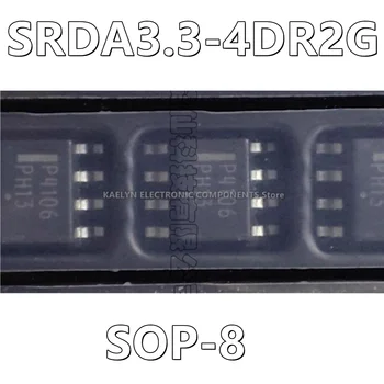 10Pcs/lot SRDA3.3-4DR2G P4106 SRDA3.3-4 15V Clamp 25A (8/20μs) Ipp Televizoriai Diodų paviršiaus laikiklis 8-SOIC