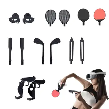 12 In 1 sportiniai priedai, skirti PS VR2 rankenos paketui Somatosensory žaidimų priedai su sportinės raketės žaidimų rinkiniu