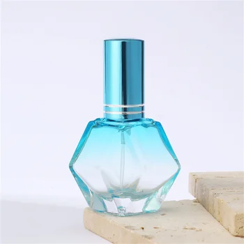 12ml Diamond Colour Glass Kvepalų buteliukas 6 spalvų nešiojamas purškiamas buteliukas Pakartotinai užpildomas kvepalų eterinio aliejaus mėginys tuščias buteliukas