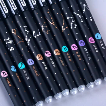 12Vnt Žvaigždyno trinamas gelinis rašiklis 12 žvaigždyno tušinukai mokyklos biuro rašymo įrankiams 0,5 mm juodas mėlynas rašalas