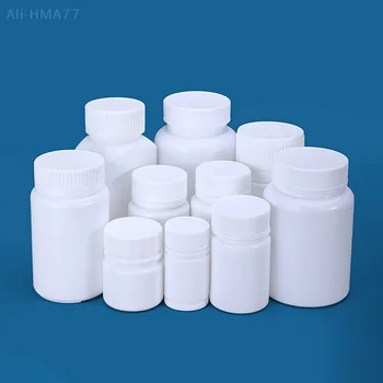 1Vnt tuščias plastikinis butelis maisto kokybės indas Medicinos kapsulės tabletes Pakartotinai užpildomas butelis 20ml-200ml
