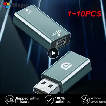 1~10PCS Aliuminis 4K Displayport Mini DP į HDMI suderinamas adapteris 4K @60Hz 1080P Moteriškas į vyrą PC nešiojamojo kompiuterio projektorius
