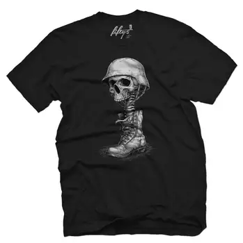 2019 Nauji vyriški marškinėliai Hero Skull vyriškų marškinėlių atspaudas Apvalus kaklas Vyras