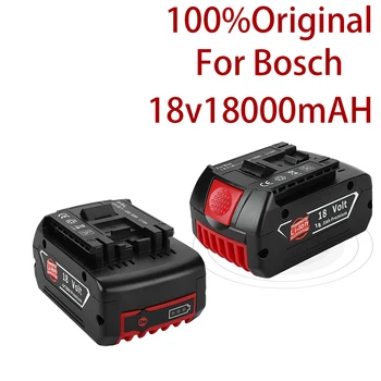 2023 18V 18000mah įkraunama baterija Bosch 18V akumuliatoriaus atsarginė kopija 6.0A Nešiojamas Bosch BAT609 pakaitalas Indikatoriaus lemputė