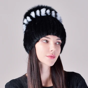 2023 Žieminė stora kailio kepurė Rusijos kailis Moterys Mergaitės kailio kepurė Žiema Lauko ausų apšildymas