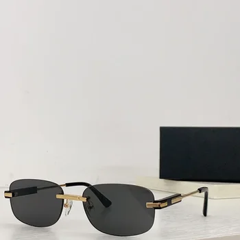2024 Madingi kvadratiniai akiniai nuo saulės be apvadų vyrams Moterys Patvarus UV400 mažo gradiento berėmiai akiniai nuo saulės Populiarūs metaliniai akiniai