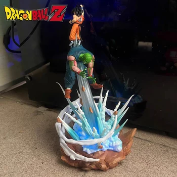 25cm Dragon Ball Z Piccolo Vs Son Goku figūrėlės Žemė Skverbiasi į bangų modelį Anime kolekcija PVC statulos veiksmo figūrėlės Žaislas