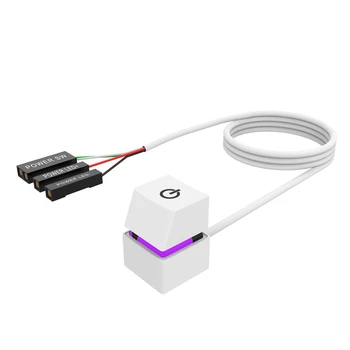 2M Nešiojami LED žibintai Kompiuterio darbalaukio jungiklis Kompiuterio išorinio maitinimo įjungimo / išjungimo mygtukas Prailginimo kabelis, RGB lemputė