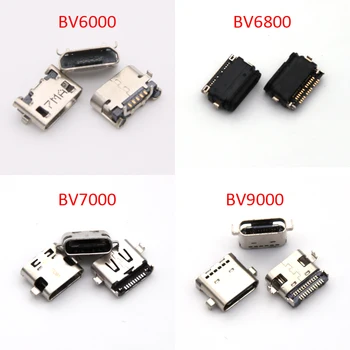 2Vnt/Lot Micro Usb įkrovimo lizdo jungtis Lizdo keitimo tipas C BlackView BV6000 BV6800 BV9000 BV7000 Pro
