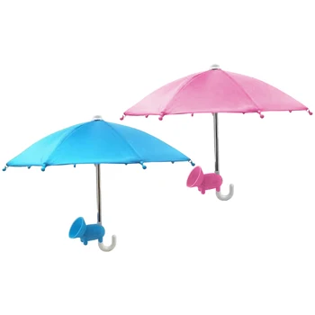 2vnt Reguliuojamas mėlynai rožinis mobiliojo telefono skėtis su 