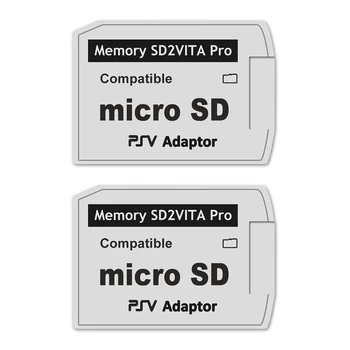 2X Sd2vita 5.0 atminties kortelės adapteris, skirtas PS Vita PSVSD micro-SD adapteriui, skirtam PSV 1000/2000 PSTV FW 3.60 Henkaku Enso System