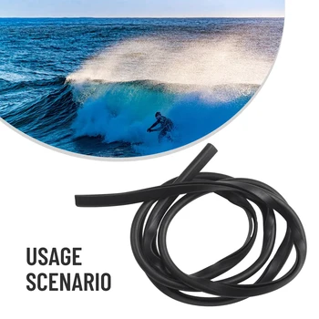 3.3ft Surfboad Paddle Guard Edge Rail Black TPR Paddle Edge Protection for Carbon Paddle Water Sports Accessories