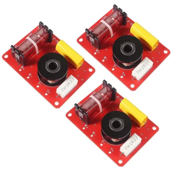 3 PCS 2 krypčių garsiakalbių sistemos garso kryžminio perjungimo filtrai raudono plastiko dažnio skirstytuvas