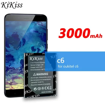 3000mah KiKiss Baterija C 6 skirta oukitel C6 Mobilusis telefonas Batteria
