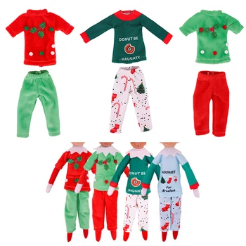 30cm Lėlių drabužių komplektas Kalėdoms Knygų lentyna Elf Lėlė 