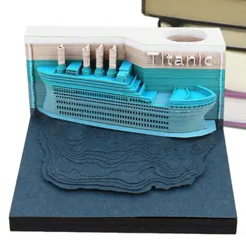 3D atmintinės bloknoto užrašų popierius su LED šviesa 3D atmintinė Meno atostogų dovana Baterijomis maitinamas stalo ornamentas studijų kambariams Bendrabučiai Mokyklos