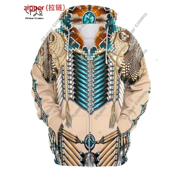 3D spausdinimas Nauja aborigenų kolekcija Tribal Dreamcatcher Plunksnų menas Unisex drabužiai Laisvalaikio džemperis su gobtuvu/Džemperis/Užtrauktukas/Marškinėliai Y-1
