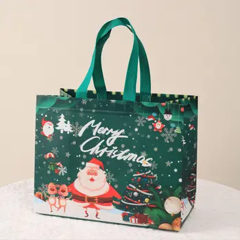 3vnt Kalėdinis dovanų maišelis Neaustinio audinio krepšys Saldainių dovanų pakuotė Kalėdų senelio vaikų šventė Laimingų metų vakarėlis Sveikina Naujuosius metus