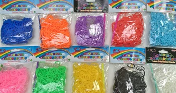 3vnt/lot kid 600 juostų+24 S-Clips/pack Tie Dye Silicone Elastic Candy Rubber Loom Bands Multy mixed Refill DIY apyrankė h53sf