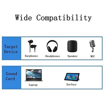 3X USB į 3.5 mm ausinių lizdo garso adapteris, išorinė stereofoninio garso plokštė asmeniniam kompiuteriui, nešiojamam kompiuteriui, PS4, skirta 
