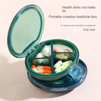 4 Grids Pills Organizer Case Mini Pill Box Pill Case Drug Dispenser Pill Storage Container Mini Pill Case Mini Size