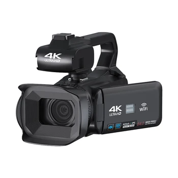 4K vaizdo įrašymo kamera 64MP vaizdo kamera pasukti 4.0Inch jutiklinis ekranas Profesionalus skaitmeninis fotoaparatas