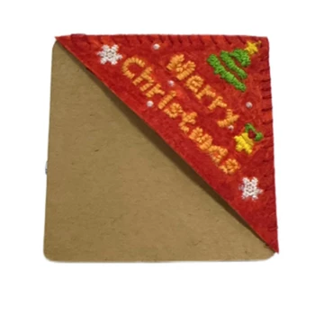 4PCS Kalėdų siuvinėjimo žymė Kalėdinė dovana Personalizuota rankomis siuvinėta žymelė