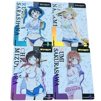4Pcs/Set ACG Card Ichinose Chizuru Asami Nanami Sarashina Ruka Sakurasawa Sumi Anime žaidimų personažų kolekcija Spalvota flash kortelė