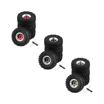 4x RC ratai ir padangos Patvarios pakaitinės lengvos padangos su ratlankiu 1:18 RC automobilių laipiojimo automobilių atnaujinimo dalių priedas