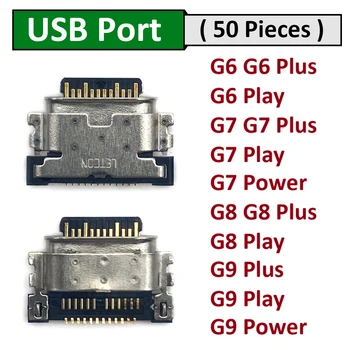50PCS Micro USB lizdo įkrovimo lizdas USB prievado kištuko jungtis Motorola Moto G5 G5s G6 G7 G8 G9 Plus Play Power Lite
