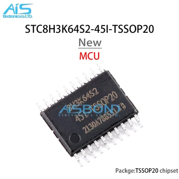 5Pcs/Lot Naujas STC8H3K64S2-45I-TSSOP20 STC8H3K64S2 45I TSSOP20 1T 8051 Mikroprocesoriaus mikrovaldiklis MCU IC lustas