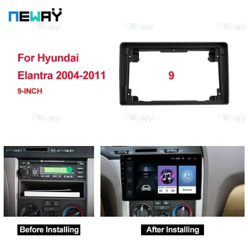 9 colių automobilio radijo prietaisų skydelis Hyundai Elantra 2004-2011 GPS stereo skydelis, tinkamas automobilio radijo rėmeliui