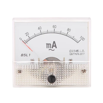 AC 0 - 100MA rodyklė AC ampermetro analoginės srovės skydelio amperų matuoklis slėgio reguliatoriaus paskirstymo dėžėms ir kt