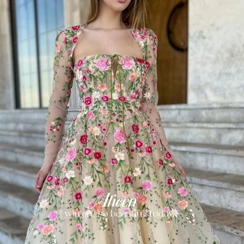 Aileen gėlės Vakarėlių suknelės Prom Fėjų sijonui Moterų vakarėlio suknelė Es Išleistuvių suknelė be petnešėlių Prabangių suknelių vakaras 2024