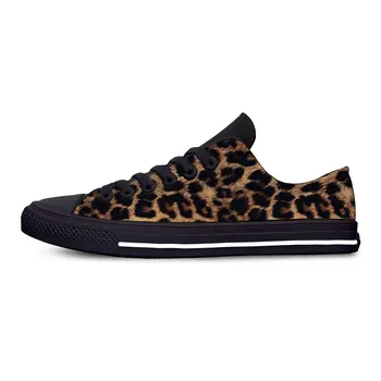Animal Panther Leopard Print Skin Pattern Fashion Casual Cloth Shoes Low Top Comfortable Breathable 3D Print Vyriški moteriški sportbačiai