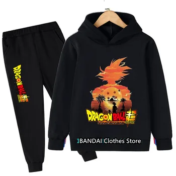 Anime Dragonball gobtuvų komplektas berniukams Drabužiai vaikams Džemperiai Anime Drabužiai Goku Hoodie Mergaitės Džemperis 3-12y