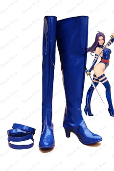 Anime X-MAN Daisy Johnson Quake Cosplay batai Mėlyni rankų darbo batai