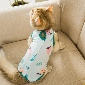 Anti Pet Licking Wounds Drabužiai Pavasario vasaros katės kostiumas Naminių gyvūnėlių priežiūra Drabužiai Kvėpuojančios katės Nujunkymo kostiumas