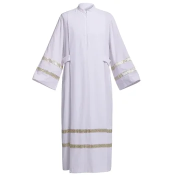 Artimųjų Rytų arabų krikščionių katalikų kunigai cospaly Dvasininkų chalatai Kunigų šventieji Helovino baltų drabužių chalatai