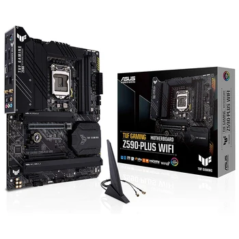 ASUS TUF Gaming Z590-Plus WiFi 6 LGA 1200 (Intel 11th/10th Gen) ATX žaidimų pagrindinė plokštė PCIe 4.0, 3xM.2/NVMe SSD,2.5Gb LAN,RGB