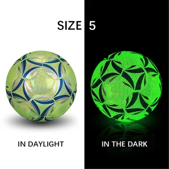 Atspindintis futbolas LED treniruotės Futbolas Šviečiantis Fluorescencinis Atspindintis Šaunus Šviečiantis Nr. 5 Nr. 4 Futbolas Suaugusiam